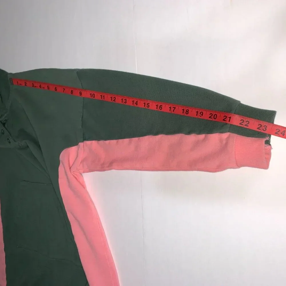 Free Assembly Girls‎ Long Hoodie Dress Pink/Green XXL